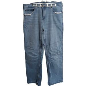 No Limbits Adaptive Lightwash Jeans Zip to Knee Size 16x32 Reinforced Knee